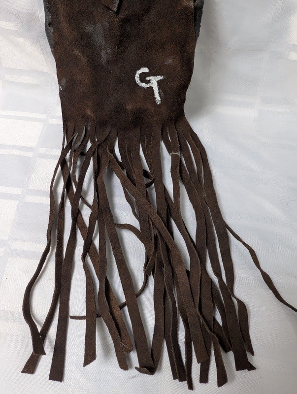 Polka-dot leather mask with fringe - image 7 of 11