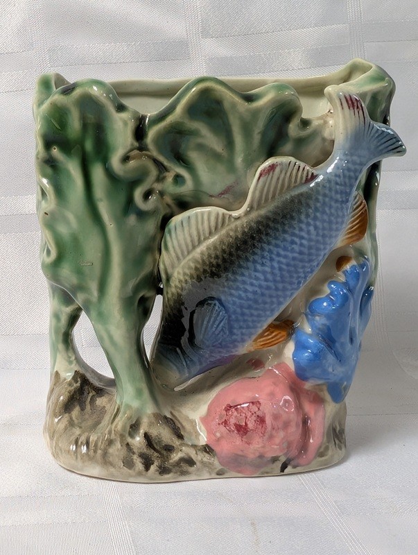 Shafford Hand Decorated Ceramic Fish Sculpture - image 1 of 7