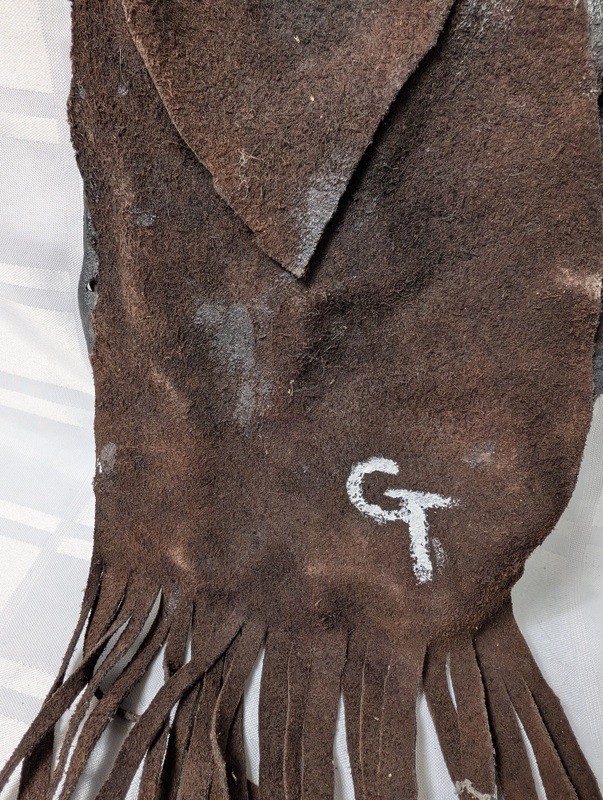 Polka-dot leather mask with fringe - image 9 of 11