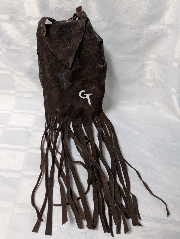 Polka-dot leather mask with fringe - image 6 of 11