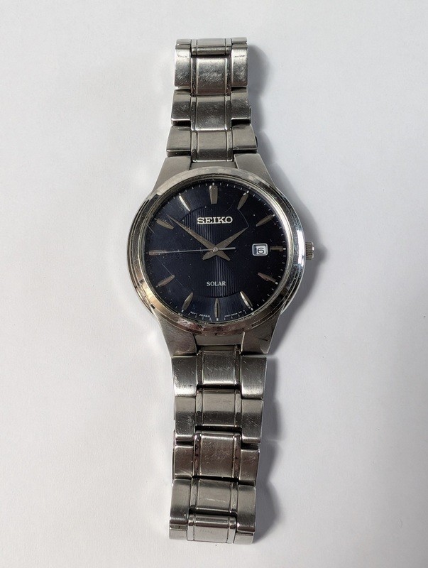 Seiko Solar Stainless Steel Wristwatch - image 1 of 10