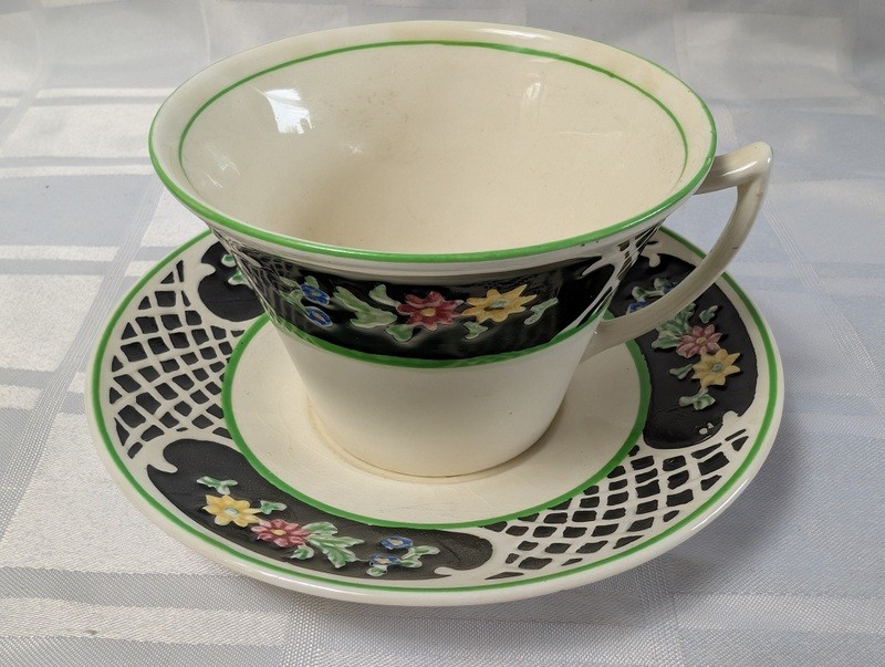 Teacup and Saucer Set, Woods Iron Ware (England) - image 2 of 16
