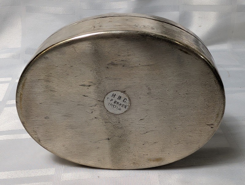 Round Brass Trinket Box with Fruit Motif - image 8 of 13