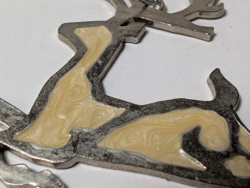 Reclining reindeer metal ornament - image 4 of 7