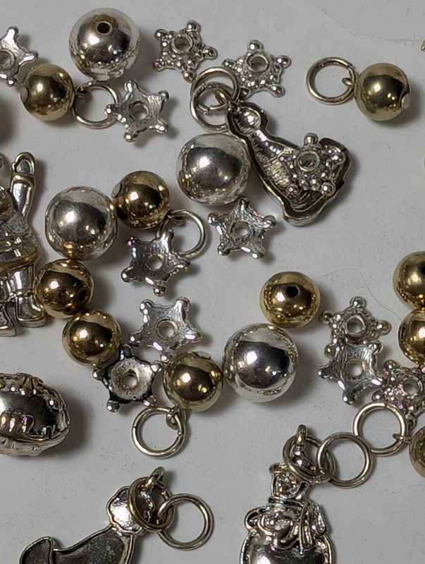 Assorted metal charms and beads (astronaut, bells, stars) - image 6 of 15