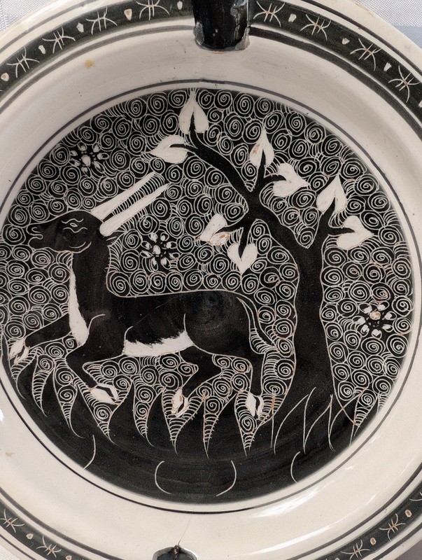 Ceramic plate with woodland scene and backstamp - image 3 of 10
