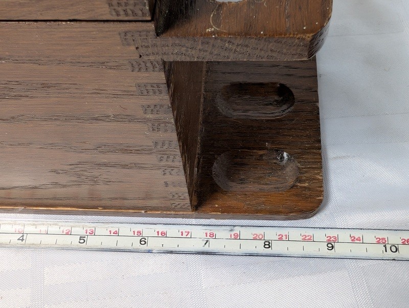 Wooden multi-compartment storage box with pipe-rack style wings - image 11 of 11