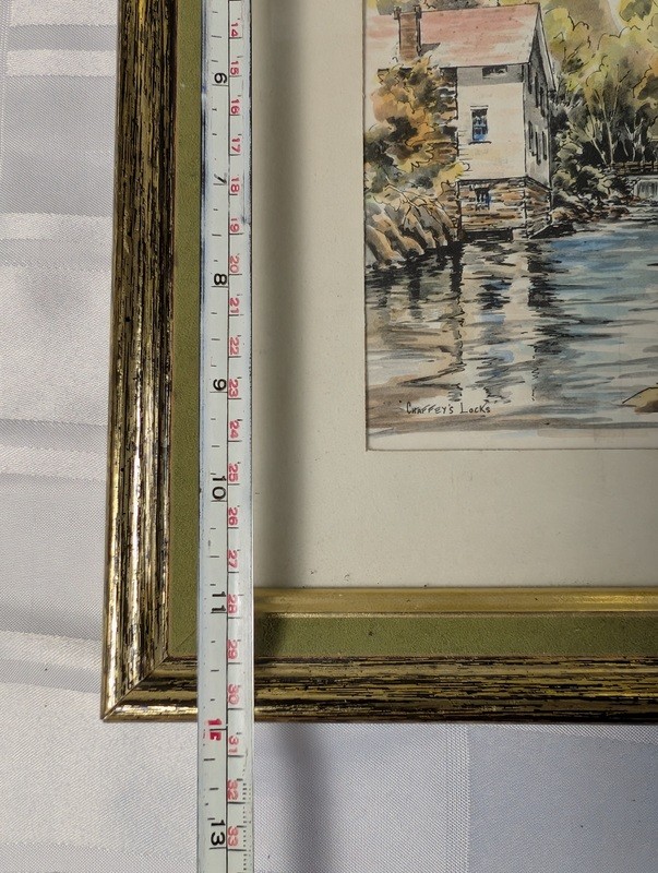 Pair of framed watercolor prints of autumn riverscapes - image 13 of 13