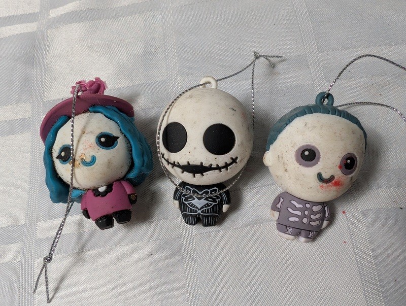 Three Disney-themed hanging character ornaments - image 1 of 6