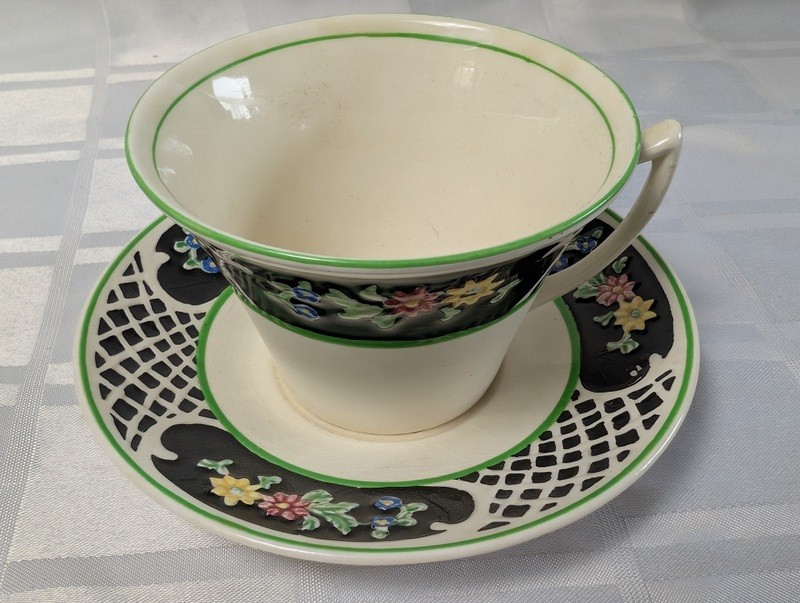 Teacup and Saucer Set, Woods Iron Ware (England) - image 3 of 16