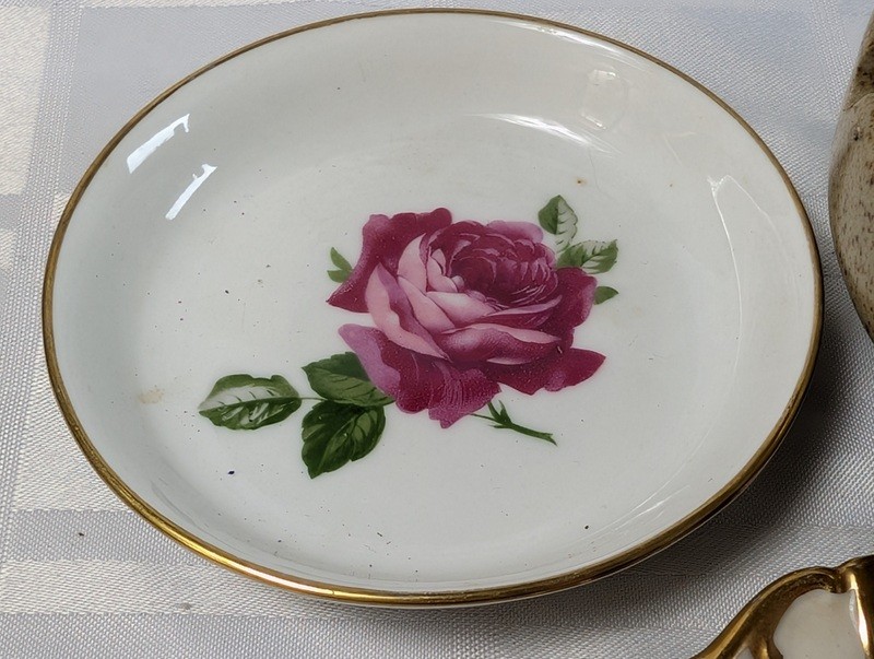Assorted ceramic dishware with floral, heraldic, and landscape designs - image 4 of 16