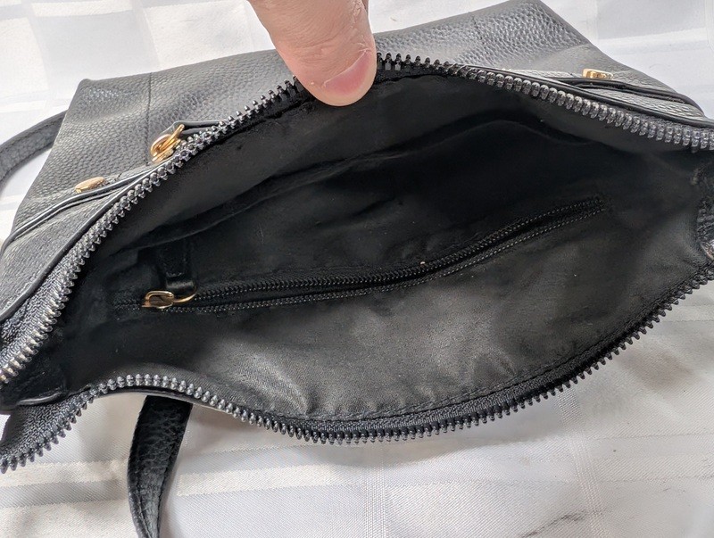 Black pebble-grain leather crossbody bag - image 4 of 8