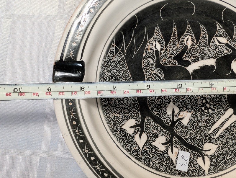 Ceramic plate with woodland scene and backstamp - image 9 of 10