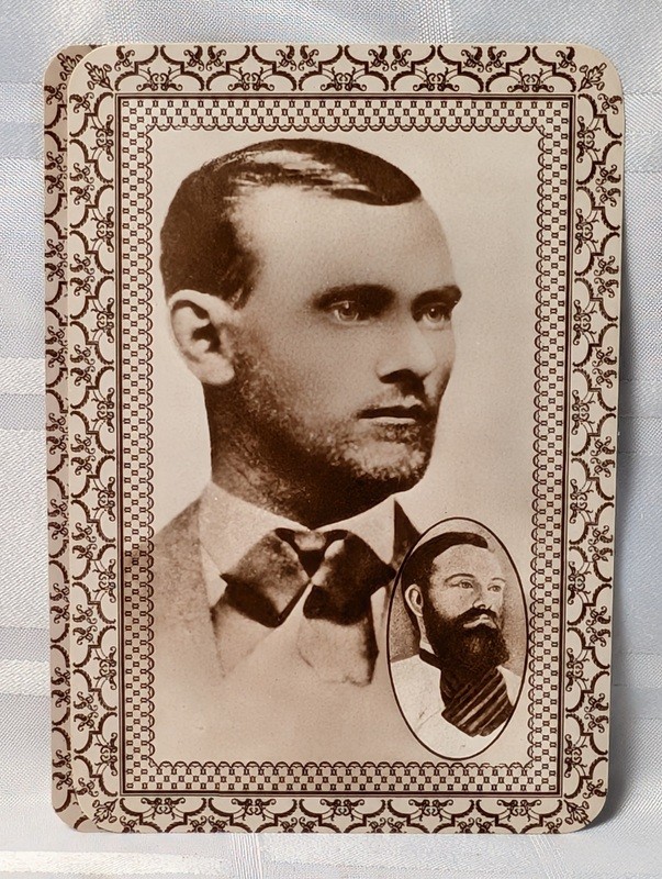 Two Vintage Old West Collector Postcards: Jesse James and Bat Masterson - image 2 of 12