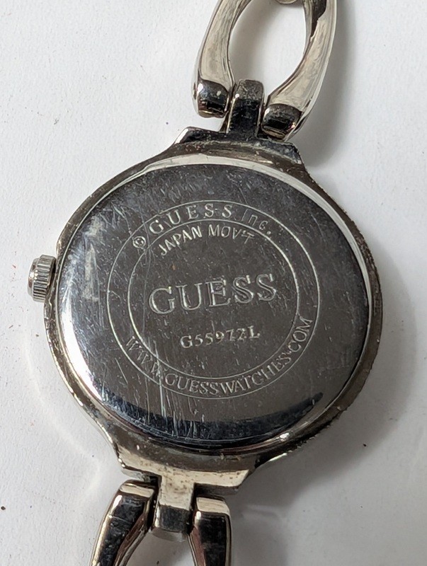 Relic stainless steel watch and Guess blue-dial watch on chain bracelet - image 8 of 9