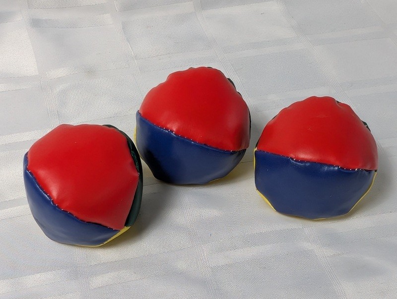 Colorful patchwork vinyl balls - image 1 of 6