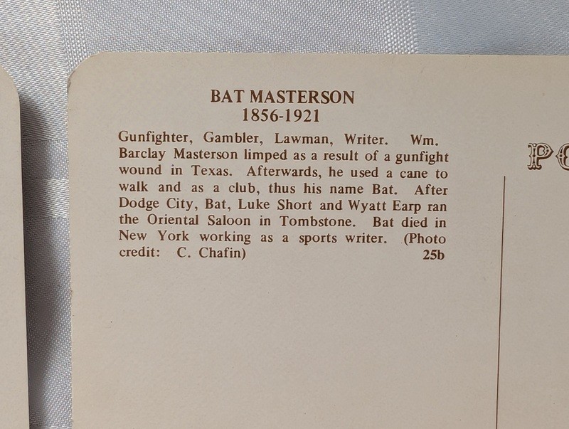 Two Vintage Old West Collector Postcards: Jesse James and Bat Masterson - image 11 of 12