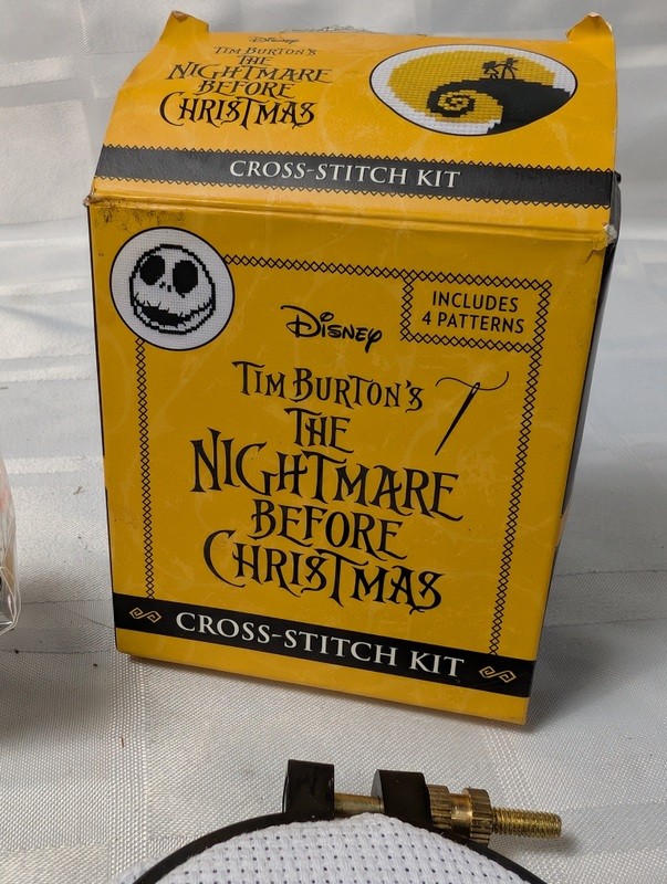 Nightmare Before Christmas cross-stitch kit with hoop and floss - image 4 of 6