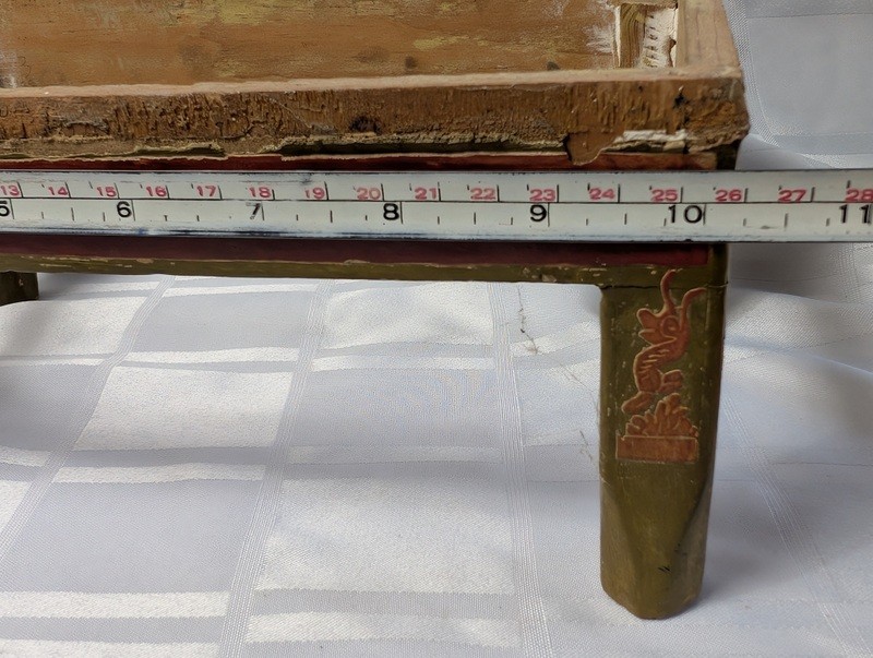 Decorated rustic wooden stool frame - image 10 of 10