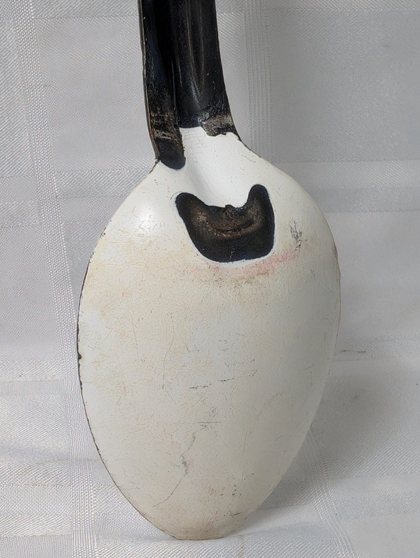 Long-handled black spoon with white ceramic bowl - image 6 of 8