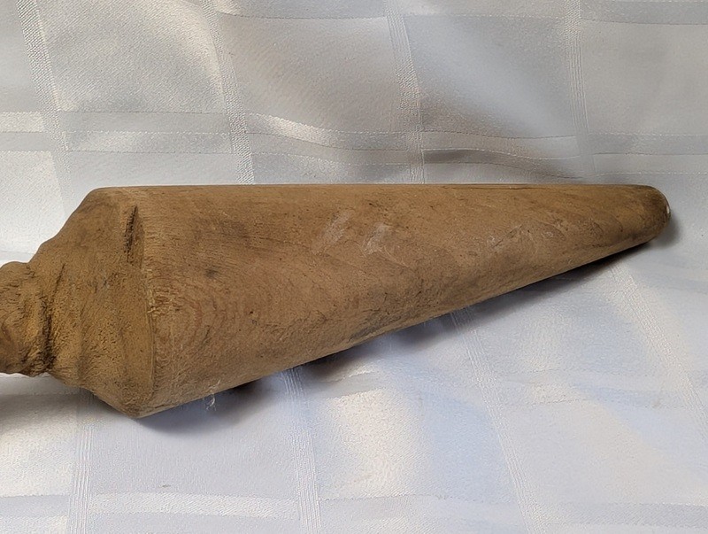 Old wooden tapered-handled tool - image 4 of 10