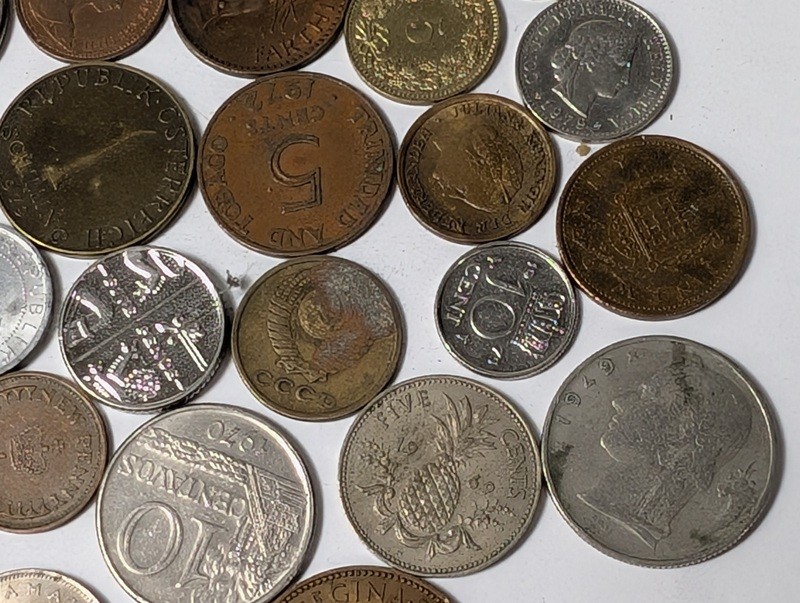 Assorted international coins and tokens - image 8 of 28