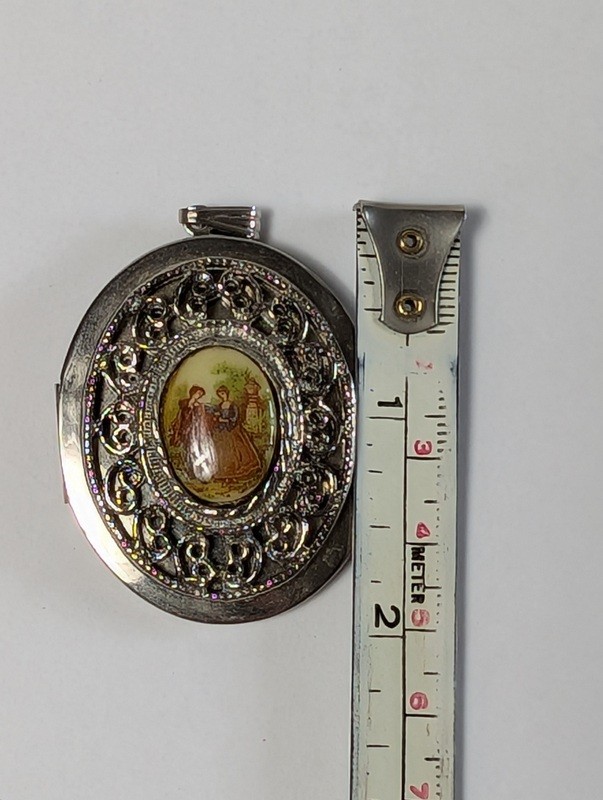 Oval enamel miniature locket pendant - image 9 of 9