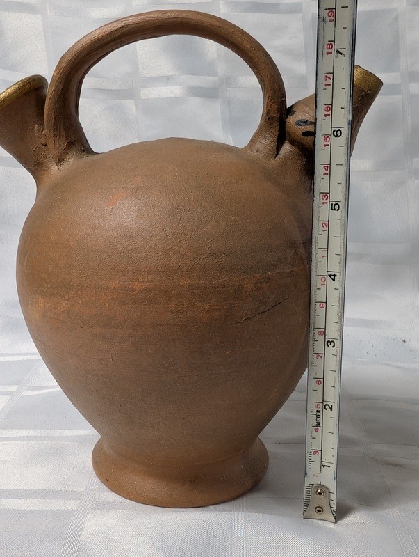 Decorative hand-painted ceramic vase with floral motif - image 10 of 11