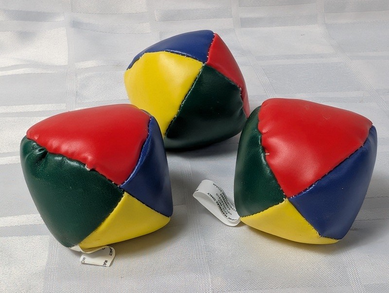 Colorful patchwork vinyl balls - image 4 of 6