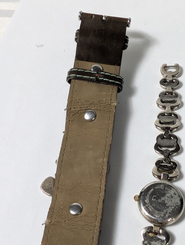 Bulova watches with heart motifs: leather cuff strap and two-tone bracelet - image 12 of 12