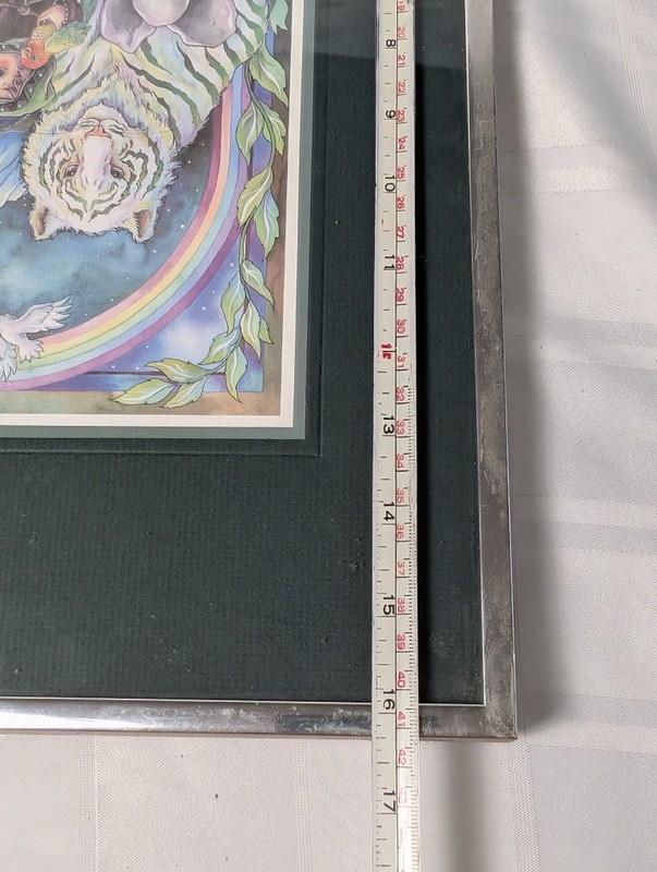 Framed Bergsma Dream Keeper print with animals and rainbow - image 9 of 12