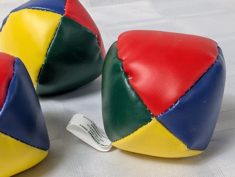 Colorful patchwork vinyl balls - image 5 of 6