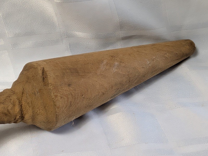 Old wooden tapered-handled tool - image 3 of 10