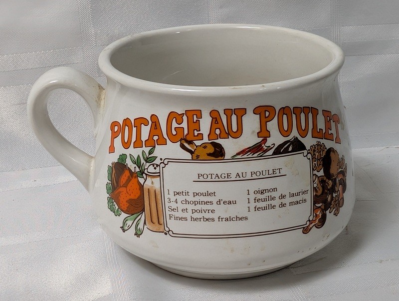 Ceramic chicken soup mug with recipe label - image 5 of 10