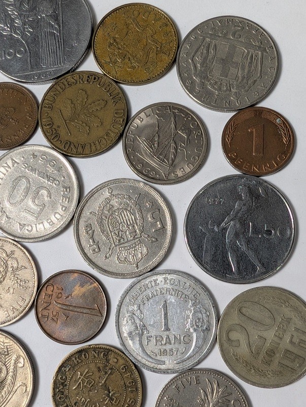Assorted international coins and tokens - image 8 of 24