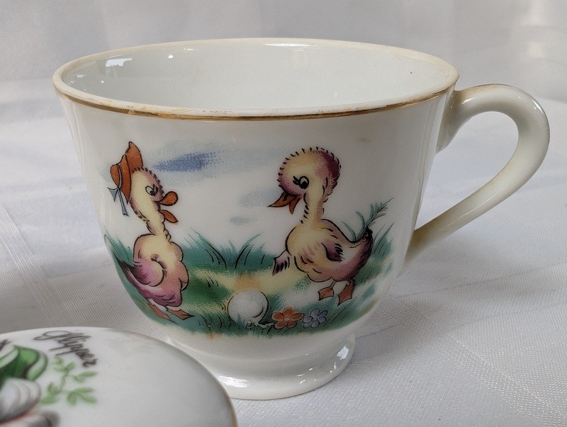 Tea ware set with Rose pattern and duck mug - image 7 of 15