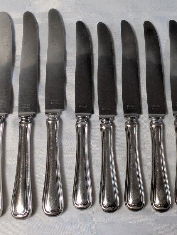 Set of stainless steel dinner knives with a Mason jar - image 3 of 10