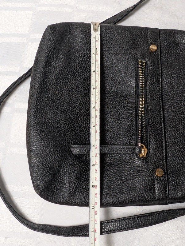 Black pebble-grain leather crossbody bag - image 7 of 8