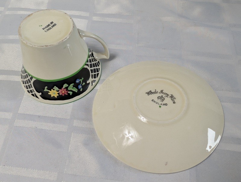 Teacup and Saucer Set, Woods Iron Ware (England) - image 13 of 16