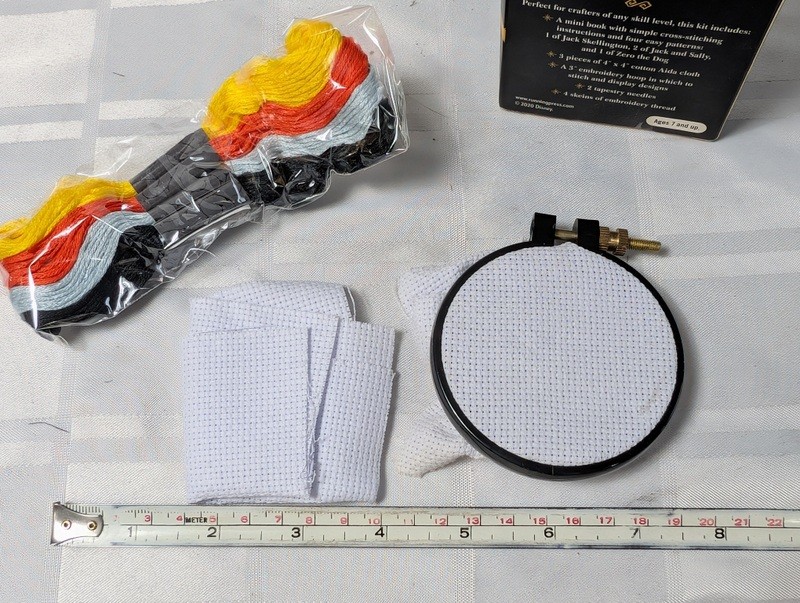 Nightmare Before Christmas cross-stitch kit with hoop and floss - image 6 of 6