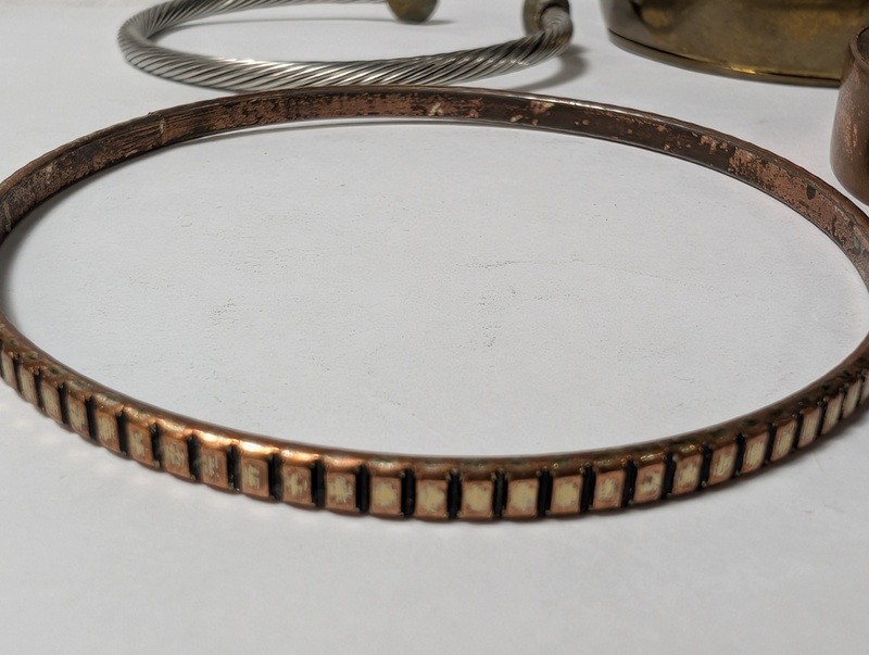 Assorted copper and metal bracelets and bangles - image 2 of 14
