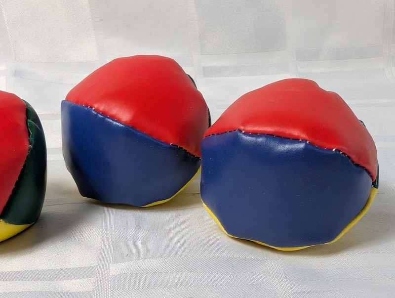 Colorful patchwork vinyl balls - image 3 of 6