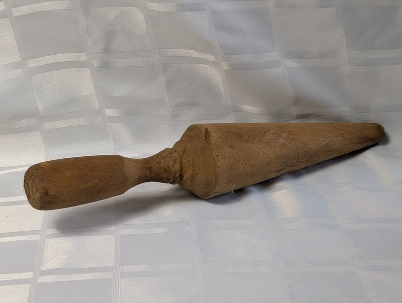Old wooden tapered-handled tool - image 1 of 10