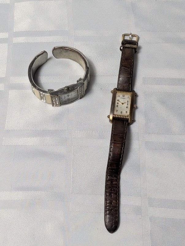 Watches and crystal-studded bracelet - image 1 of 8