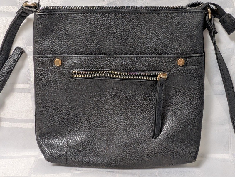 Black pebble-grain leather crossbody bag - image 2 of 8
