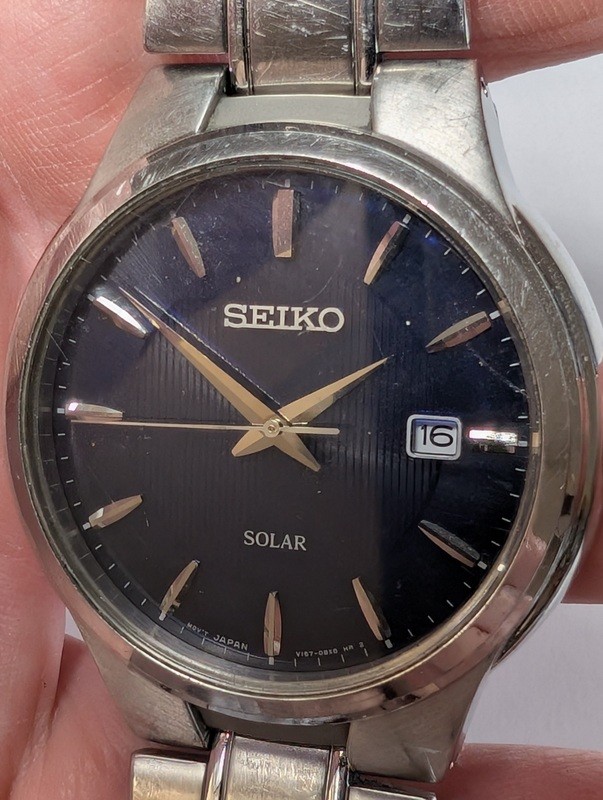 Seiko Solar Stainless Steel Wristwatch - image 5 of 10