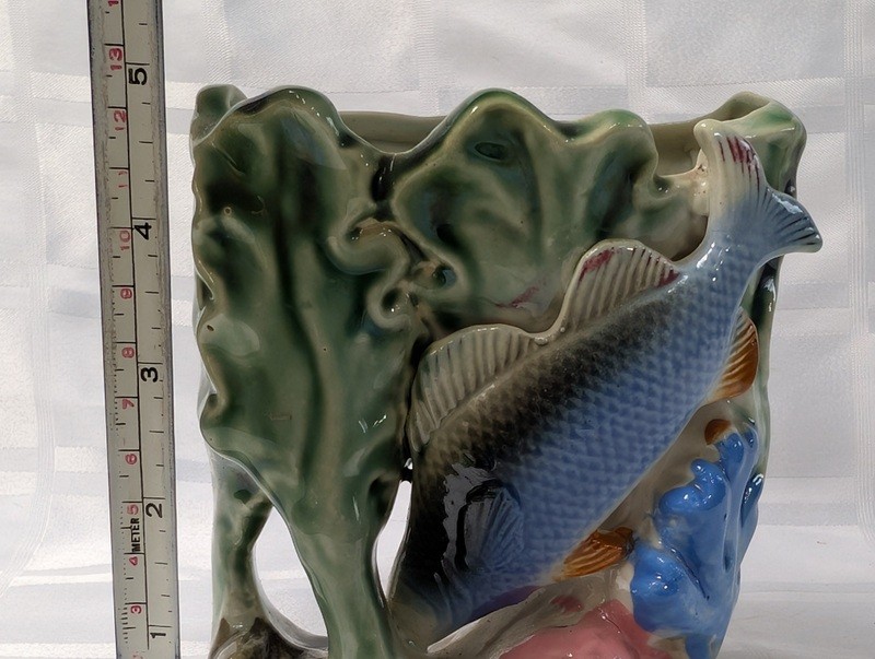 Shafford Hand Decorated Ceramic Fish Sculpture - image 6 of 7