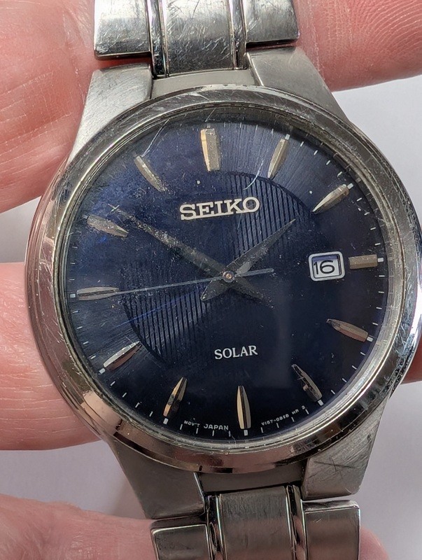 Seiko Solar Stainless Steel Wristwatch - image 4 of 10