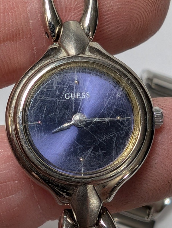 Relic stainless steel watch and Guess blue-dial watch on chain bracelet - image 6 of 9
