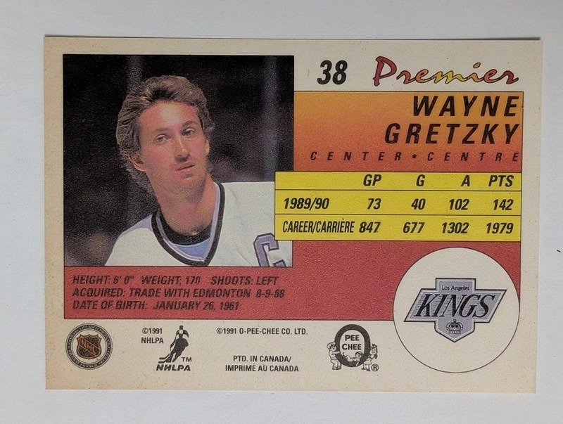 Wayne Gretzky Kings hockey trading cards (O-Pee-Chee Premier) - image 2 of 6